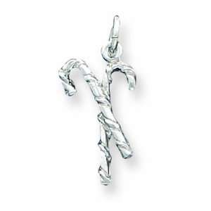  Sterling Silver Candy Canes Charm Jewelry