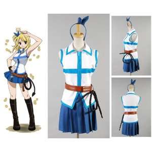  Fairy Tail Lucy Heartfilia Cosplay Costume: Toys & Games