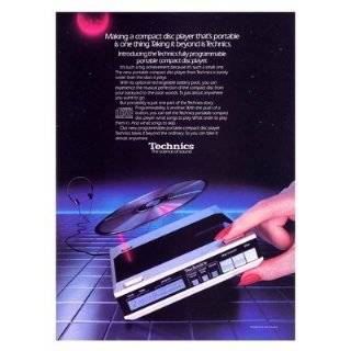 Retro Technology Technics Portable CD Player   1980s Print   40x30cm