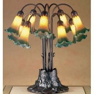  10 Light Tiffany Pondlily Table Lamp: Home Improvement