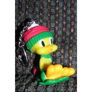  Looney Tunes Tweety Bird on Holly Leaf Christmas PVC 