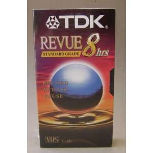  TDK Revue Standard Grade T 160 8 hour VHS Video Cassette Tape 