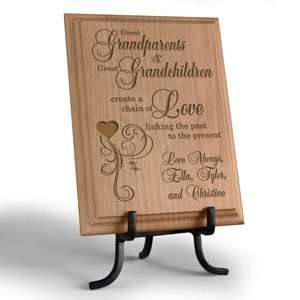  Personalized A Great Chain of Love Wooden Plaque